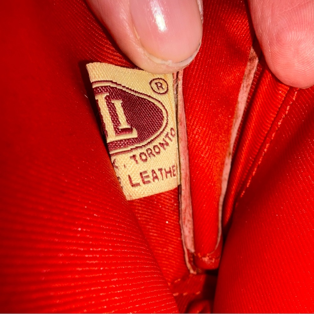 Genuine Leather Red MiniCrossbody Organizer Bag by ILI New York - Picture 15 of 16